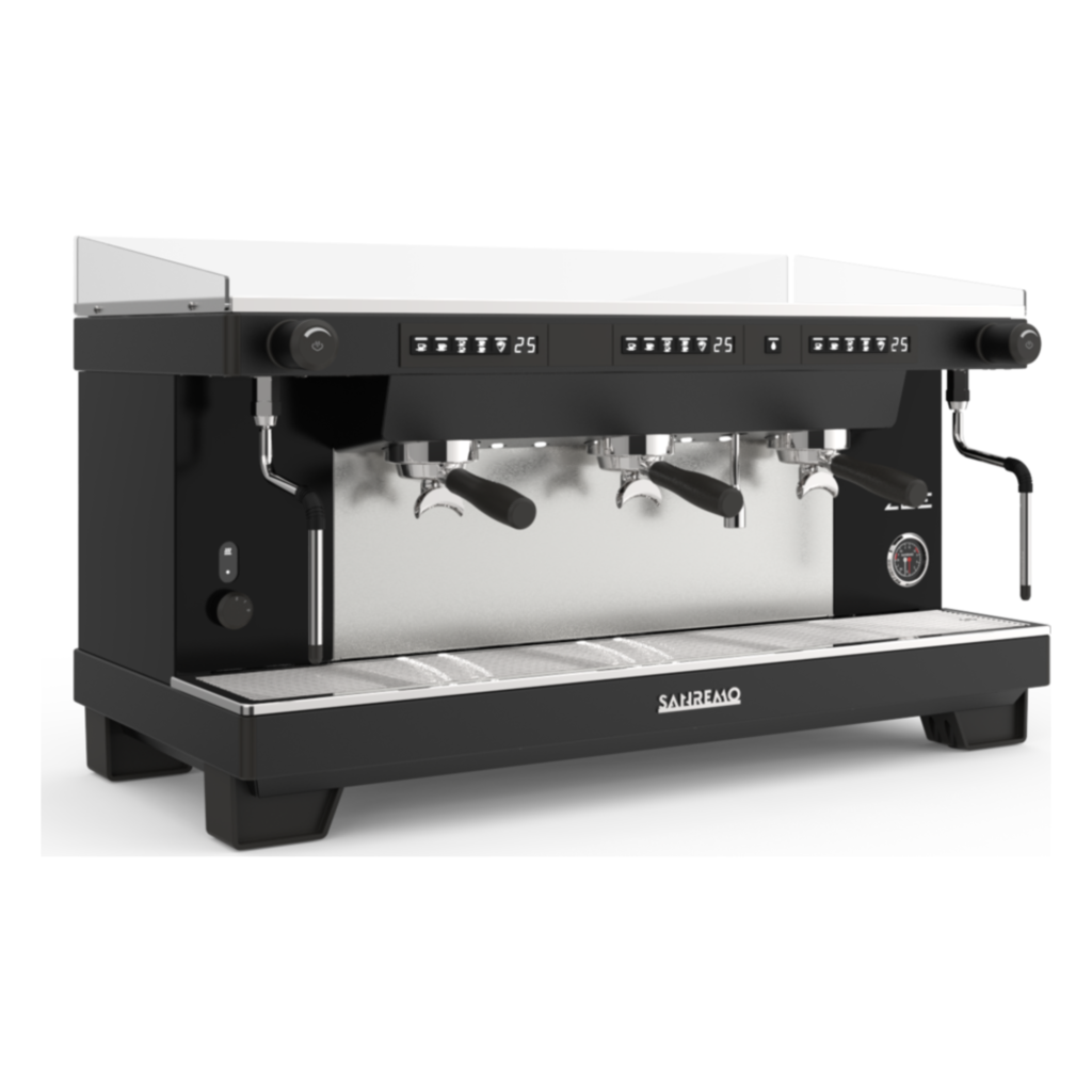Machine à espresso Sanremo Zoe — 3 groupes, noire
