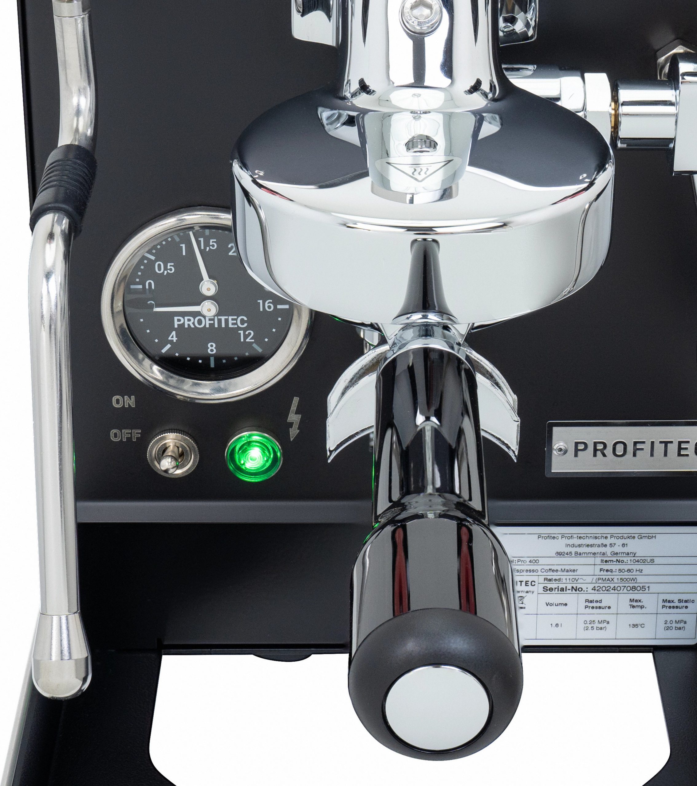 Machine à espresso Profitec PRO 400 — noire — vue 92