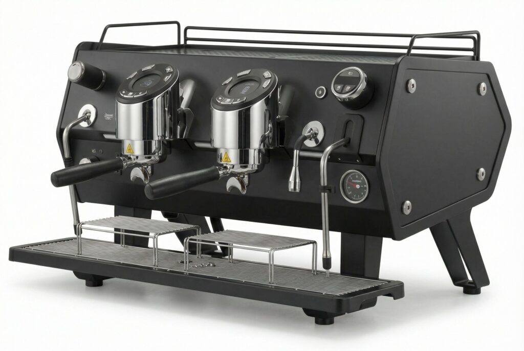 Machine à espresso Sanremo D8 — 2 groupes, Tall, noire, Auto Steam