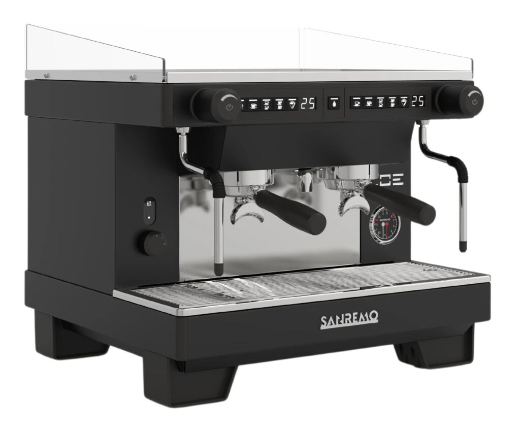 Machine à espresso Sanremo Zoe — Compact, 2 groupes, noire