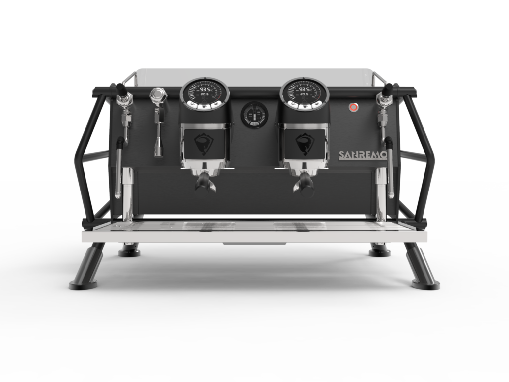 Machine à espresso Sanremo Café Racer — 2 groupes, Naked, noire