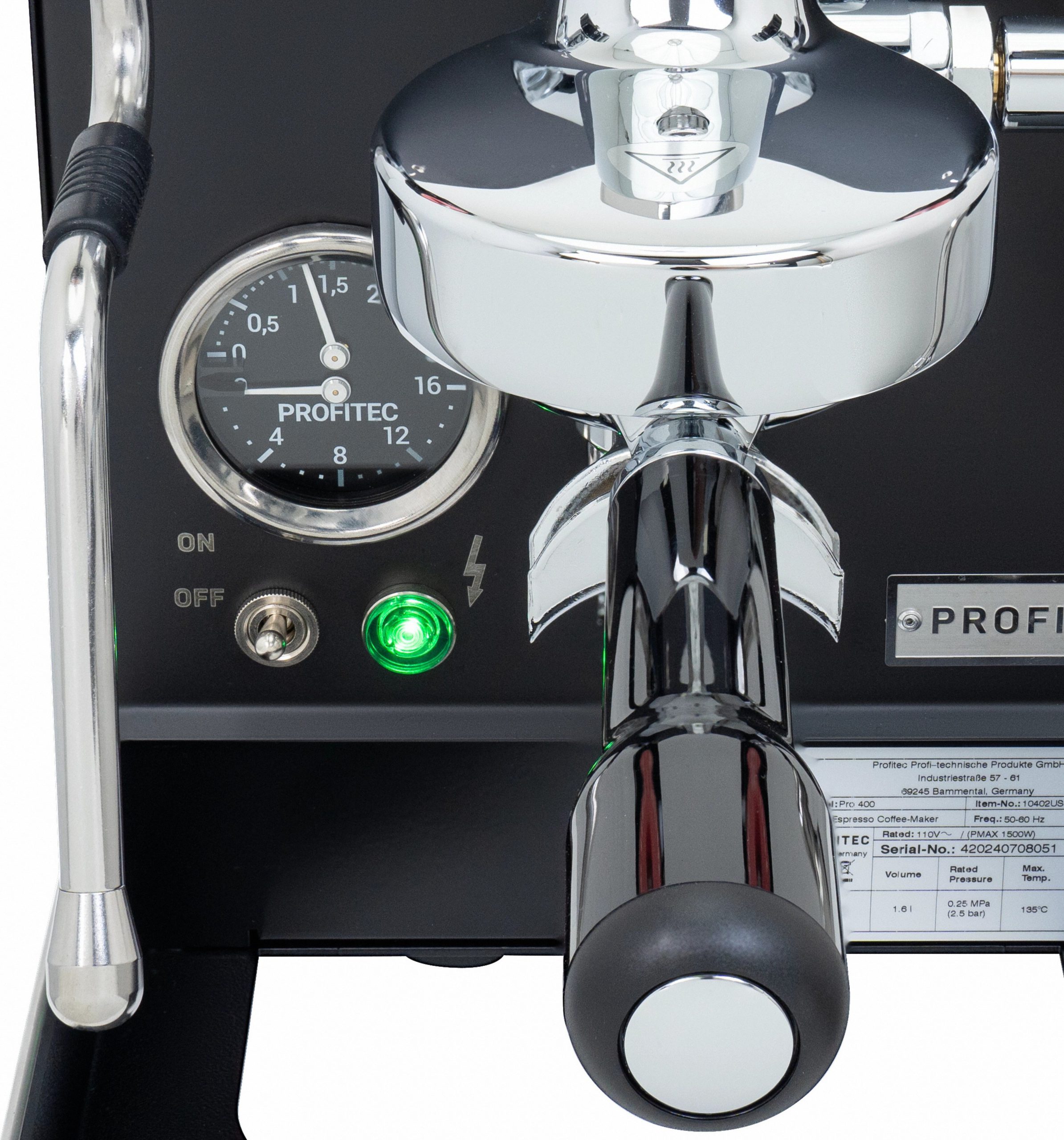 Machine à espresso Profitec PRO 400 — noire — vue 99